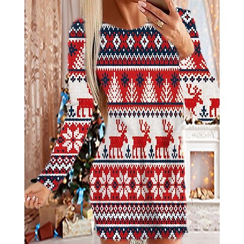 vestido casual de navidad para mujer vestido de camiseta mini vestido azul rojo blanco manga larga santa claus alce estampado patchwork estampado invierno otoño cuello redondo casual clásico 2022 s m
vestido casual de navidad para mujer vestido de camiseta mini vestido azul rojo blanco manga larga santa claus alce estampado patchwork estampado invierno otoño cuello redondo casual clásico 2022 s m