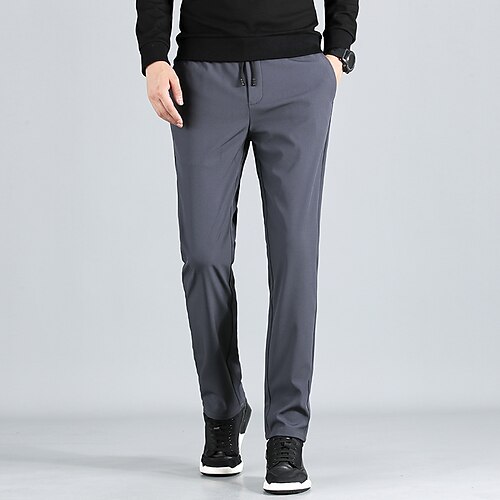 Men's Trousers Casual Pants Pocket Drawstring Elastic Waist Solid Color Comfort Breathable Full Length Office Work Fashion Chic & Modern Dark Gray Navy Blue Micro-elastic
Men's Trousers Casual Pants Pocket Drawstring Elastic Waist Solid Color Comfort Breathable Full Length Office Work Fashion Chic & Modern Dark Gray Navy Blue Micro-elastic