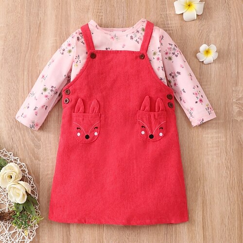 Kids Girls' T-shirt Skirt Clothing Set 2 Pieces Long Sleeve Green Pink Solid Color Floral Crewneck Print Outdoor Fashion Comfort Regular 2-6 Years
Kids Girls' T-shirt Skirt Clothing Set 2 Pieces Long Sleeve Green Pink Solid Color Floral Crewneck Print Outdoor Fashion Comfort Regular 2-6 Years