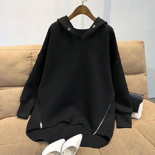 Women's Hoodie Zipper Solid / Plain Color Batwing Sleeve Regular Spring & Fall Green Purple Pink Orange Black
Women's Hoodie Zipper Solid / Plain Color Batwing Sleeve Regular Spring & Fall Green Purple Pink Orange Black