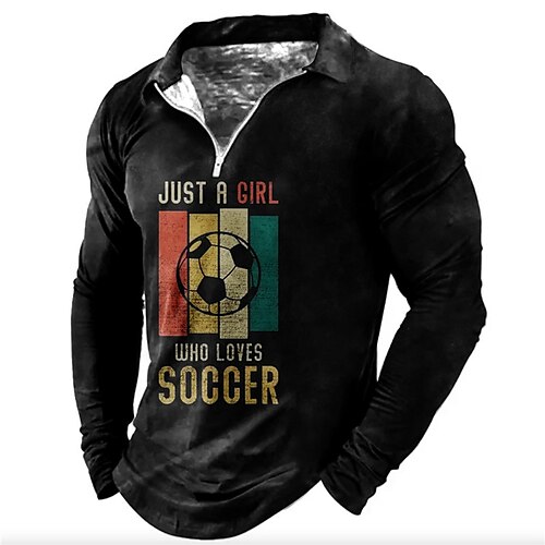 Men's Collar Polo Shirt Golf Shirt World Cup 2022 Letter Soccer Turndown Black 3D Print Outdoor Sports Long Sleeve Zipper Print Clothing Apparel Fashion Designer Casual Breathable
Men's Collar Polo Shirt Golf Shirt World Cup 2022 Letter Soccer Turndown Black 3D Print Outdoor Sports Long Sleeve Zipper Print Clothing Apparel Fashion Designer Casual Breathable