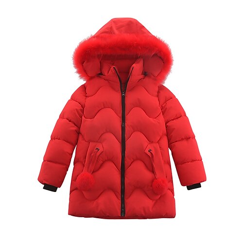 Kids Girls' Down Coat Solid Color Active School Cotton Coat Outerwear 4-13 Years Winter Red / Fall
Kids Girls' Down Coat Solid Color Active School Cotton Coat Outerwear 4-13 Years Winter Red / Fall