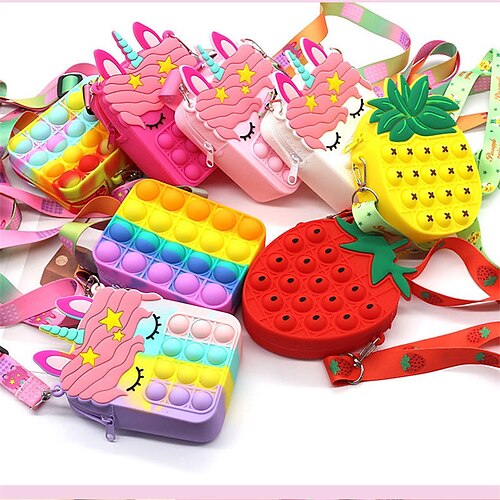 Mini Pop Push Bubble dimple Stationery Storage Coin Purse shoulder Bag Pop toy girl bag dimple toys wallet bags schoolbag kid 2PCS
Mini Pop Push Bubble dimple Stationery Storage Coin Purse shoulder Bag Pop toy girl bag dimple toys wallet bags schoolbag kid 2PCS