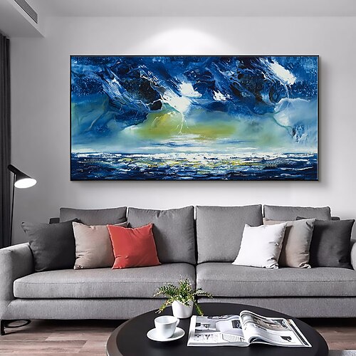 Handmade Oil Painting Canvas Wall Art Decor Original Abstract Ocean Landscape Painting Abstract Seascape Painting for Home Decor With Stretched Frame/Without Inner Frame Painting
Handmade Oil Painting Canvas Wall Art Decor Original Abstract Ocean Landscape Painting Abstract Seascape Painting for Home Decor With Stretched Frame/Without Inner Frame Painting