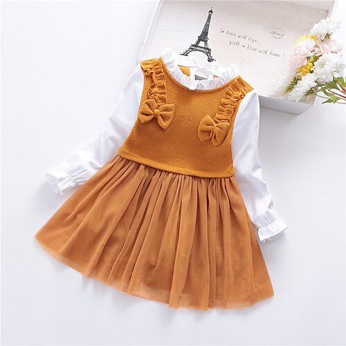 Kids Girls' Dress Solid Color Sweater Dress Dress School Cute Dress 3-6 Years Winter Pink Yellow / Fall / Sweet
Kids Girls' Dress Solid Color Sweater Dress Dress School Cute Dress 3-6 Years Winter Pink Yellow / Fall / Sweet