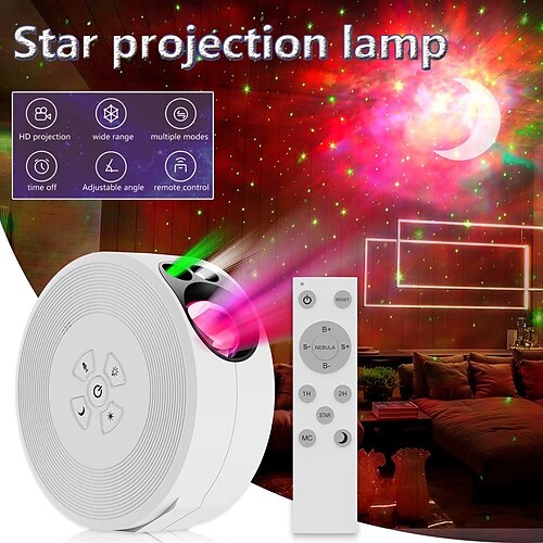 

Star Projector Nebula with Moon Night Light Projector for Kids Adults 9 Lighting Effects Starry Projection Remote Night Lamp for Bedroom Ceiling Home Theater Game Room Decor