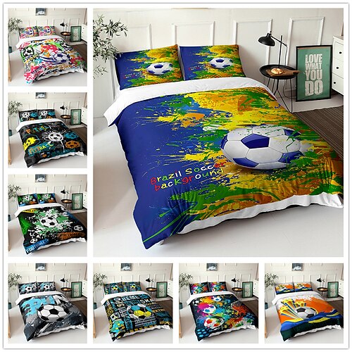 Football Sports Series 3-piece Duvet Cover Set Bedding Set Comfortable Quilt Cover Soft Lightweight Microfiber Includes 1 Duvet Cover 2 Double Beds/King Beds/King Beds Pillowcases
Football Sports Series 3-piece Duvet Cover Set Bedding Set Comfortable Quilt Cover Soft Lightweight Microfiber Includes 1 Duvet Cover 2 Double Beds/King Beds/King Beds Pillowcases