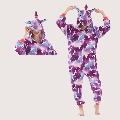 Adults' Kigurumi Pajamas Nightwear Unicorn Character Onesie Pajamas Flannel Cosplay For Men and Women Carnival Animal Sleepwear Cartoon Festival / Holiday Costumes
Adults' Kigurumi Pajamas Nightwear Unicorn Character Onesie Pajamas Flannel Cosplay For Men and Women Carnival Animal Sleepwear Cartoon Festival / Holiday Costumes
