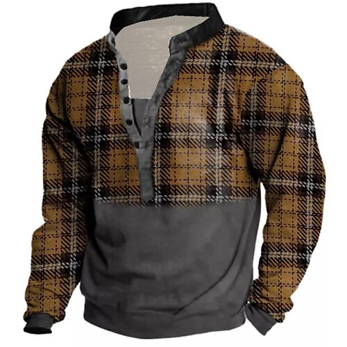 Men's Unisex Sweatshirt Pullover Button Up Hoodie Yellow Standing Collar Color Block Graphic Prints Tartan Print Casual Daily Sports 3D Print Streetwear Designer Casual Clothing Apparel Hoodies
Men's Unisex Sweatshirt Pullover Button Up Hoodie Yellow Standing Collar Color Block Graphic Prints Tartan Print Casual Daily Sports 3D Print Streetwear Designer Casual Clothing Apparel Hoodies