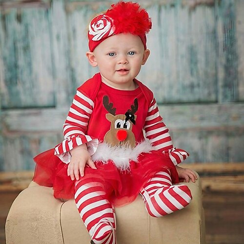 2 Pieces Kids Girls' Ugly Christmas DressSet Clothing Set Outfit Animal Cartoon Stripe Long Sleeve Cotton Set Outdoor Active Cute Winter Fall 2-6 Years Red
2 Pieces Kids Girls' Ugly Christmas DressSet Clothing Set Outfit Animal Cartoon Stripe Long Sleeve Cotton Set Outdoor Active Cute Winter Fall 2-6 Years Red