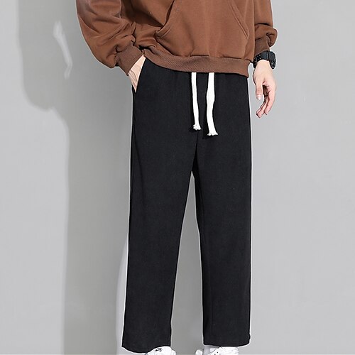 Men's Trousers Casual Pants Pocket Drawstring Elastic Waist Plain Warm Soft Going out Streetwear Chic & Modern Loose Beige Coffee Micro-elastic
Men's Trousers Casual Pants Pocket Drawstring Elastic Waist Plain Warm Soft Going out Streetwear Chic & Modern Loose Beige Coffee Micro-elastic