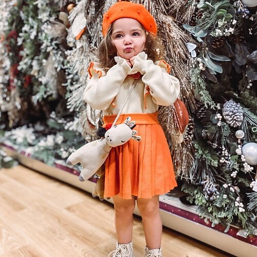 3 Pieces Toddler Girls' Christmas Solid Color Ruched Clothing Set Set Long Sleeve Fashion Outdoor 3-7 Years Winter Orange / Fall / Above Knee
3 Pieces Toddler Girls' Christmas Solid Color Ruched Clothing Set Set Long Sleeve Fashion Outdoor 3-7 Years Winter Orange / Fall / Above Knee