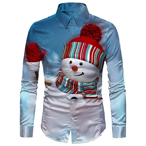 Men's Shirt Snowman Turndown Green Blue Light Blue 3D Print Outdoor Christmas Long Sleeve Button-Down Print Clothing Apparel Fashion Designer Casual Breathable
Men's Shirt Snowman Turndown Green Blue Light Blue 3D Print Outdoor Christmas Long Sleeve Button-Down Print Clothing Apparel Fashion Designer Casual Breathable