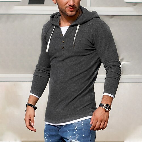 Men's Pullover Hoodie Sweatshirt Gray Black Hooded Solid Color Sports & Outdoor Streetwear Casual Big and Tall Winter Fall Clothing Apparel Hoodies Sweatshirts Long Sleeve / Spring
Men's Pullover Hoodie Sweatshirt Gray Black Hooded Solid Color Sports & Outdoor Streetwear Casual Big and Tall Winter Fall Clothing Apparel Hoodies Sweatshirts Long Sleeve / Spring