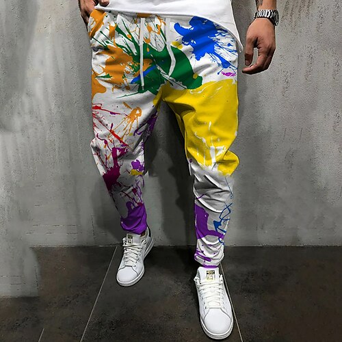 Men's Joggers Trousers Casual Pants Drawstring Elastic Waist 3D Print Graphic Prints Graffiti Comfort Casual Daily Streetwear Basic Fashion Blue Yellow Micro-elastic
Men's Joggers Trousers Casual Pants Drawstring Elastic Waist 3D Print Graphic Prints Graffiti Comfort Casual Daily Streetwear Basic Fashion Blue Yellow Micro-elastic