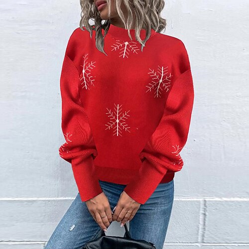 Women's Ugly Christmas Sweater Pullover Sweater Jumper Crochet Knit Knitted Animal Crew Neck Stylish Casual Outdoor Christmas Winter Fall Red Brown Wine S M L / Long Sleeve / Weekend / Holiday
Women's Ugly Christmas Sweater Pullover Sweater Jumper Crochet Knit Knitted Animal Crew Neck Stylish Casual Outdoor Christmas Winter Fall Red Brown Wine S M L / Long Sleeve / Weekend / Holiday