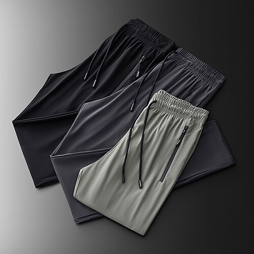 Men's Trousers Casual Pants Drawstring Elastic Waist Straight Leg Solid Color Daily Holiday Going out Sports Fashion Dark Gray Grey High Waist Micro-elastic / Elasticity
Men's Trousers Casual Pants Drawstring Elastic Waist Straight Leg Solid Color Daily Holiday Going out Sports Fashion Dark Gray Grey High Waist Micro-elastic / Elasticity