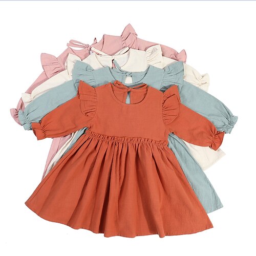 Kids Girls' Dress Solid Color A Line Dress Dress Outdoor Cotton Long Sleeve Active Dress 3-7 Years Winter Pink Brown Beige / Fall
Kids Girls' Dress Solid Color A Line Dress Dress Outdoor Cotton Long Sleeve Active Dress 3-7 Years Winter Pink Brown Beige / Fall