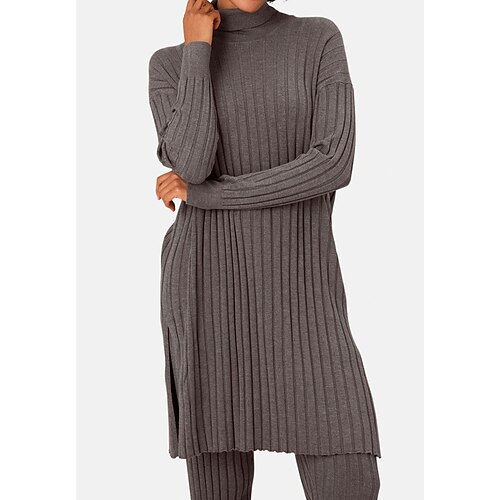 Women's Sweater Dress Shift Dress Short Mini Dress Dark Gray Long Sleeve Pure Color Ruched Split Fall Winter Turtleneck Stylish Modern 2022 S M L XL XXL 3XL
Women's Sweater Dress Shift Dress Short Mini Dress Dark Gray Long Sleeve Pure Color Ruched Split Fall Winter Turtleneck Stylish Modern 2022 S M L XL XXL 3XL
