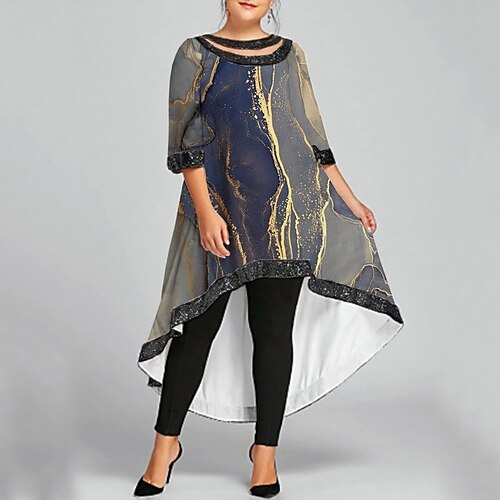 Women's Plus Size Casual Dress Color Gradient Boat Neck Half Sleeve Winter Fall Casual Maxi long Dress Vacation Going out Dress
Women's Plus Size Casual Dress Color Gradient Boat Neck Half Sleeve Winter Fall Casual Maxi long Dress Vacation Going out Dress