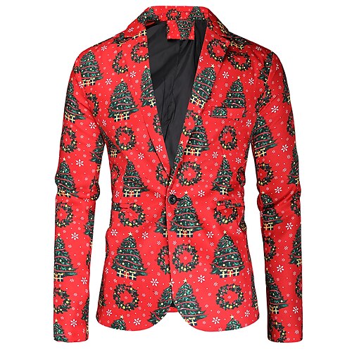 Men's Christmas Ugly Blazer Regular Standard Fit Pattern Single Breasted One-button Red 2022
Men's Christmas Ugly Blazer Regular Standard Fit Pattern Single Breasted One-button Red 2022