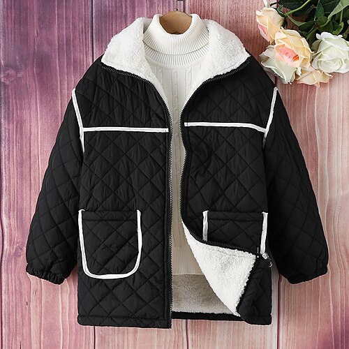 Kids Girls' Down Coat Solid Color Neutral Pocket School Coat Outerwear 7-13 Years Winter Black
Kids Girls' Down Coat Solid Color Neutral Pocket School Coat Outerwear 7-13 Years Winter Black