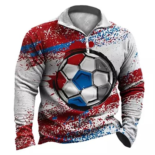 Men's Zip Up Sweatshirt Pullover Quarter Zipper Sweatshirt Red Half Zip Football Graphic Prints Zipper Print Daily Sports 3D Print Basic Designer Casual Spring & Fall Clothing Apparel Hoodies
Men's Zip Up Sweatshirt Pullover Quarter Zipper Sweatshirt Red Half Zip Football Graphic Prints Zipper Print Daily Sports 3D Print Basic Designer Casual Spring & Fall Clothing Apparel Hoodies