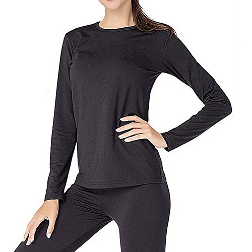Women's Pajamas Winter Sets Thermal Underwear Pjs 2 Pieces Pure Color Simple Comfort Soft Home Daily Bed Polyester Warm Crew Neck Long Sleeve Pant Winter Fall Blue Black
Women's Pajamas Winter Sets Thermal Underwear Pjs 2 Pieces Pure Color Simple Comfort Soft Home Daily Bed Polyester Warm Crew Neck Long Sleeve Pant Winter Fall Blue Black