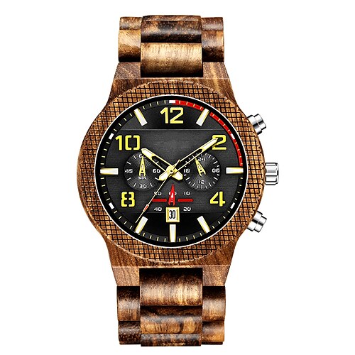 Quartz Watch for Men Analog - Digital Quartz Luminous Vintage Casual Calendar Wooden wooden Classic Theme / One Year
Quartz Watch for Men Analog - Digital Quartz Luminous Vintage Casual Calendar Wooden wooden Classic Theme / One Year