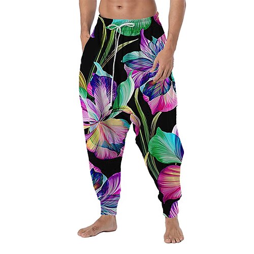 Men's Trousers Baggy Harem Pants Drawstring Elastic Waist 3D Print Graphic Prints Flower / Floral Comfort Soft Casual Daily Holiday Streetwear Classic Style Pink Yellow Micro-elastic / Designer
Men's Trousers Baggy Harem Pants Drawstring Elastic Waist 3D Print Graphic Prints Flower / Floral Comfort Soft Casual Daily Holiday Streetwear Classic Style Pink Yellow Micro-elastic / Designer