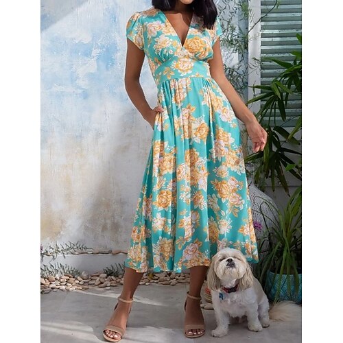 Women's BohoDress Knee Length Dress Light Green Navy Blue Short Sleeve Color Block Print Spring Summer V Neck Vacation Boho Elegant Cap Sleeve 2022 S M L XL XXL 3XL
Women's BohoDress Knee Length Dress Light Green Navy Blue Short Sleeve Color Block Print Spring Summer V Neck Vacation Boho Elegant Cap Sleeve 2022 S M L XL XXL 3XL