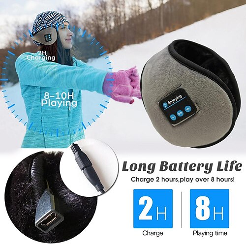 Bluetooth 5.0 Headphone Earmuffs Winter Ear Warmer for Skiing Hiking Walking Running Foldable Music Earmuff with Built-in Speake
Bluetooth 5.0 Headphone Earmuffs Winter Ear Warmer for Skiing Hiking Walking Running Foldable Music Earmuff with Built-in Speake