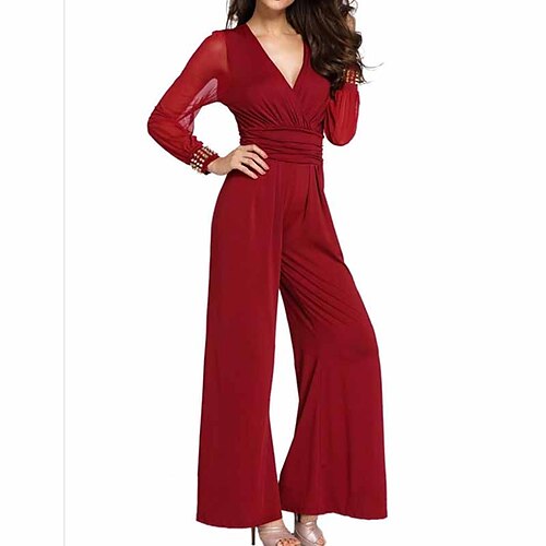Mujer Mono Malla Alta cintura Color sólido Escote en Pico Ordinario Calle Noche Ajuste regular Manga Larga Azul Piscina Vino Negro S M L Invierno
Mujer Mono Malla Alta cintura Color sólido Escote en Pico Ordinario Calle Noche Ajuste regular Manga Larga Azul Piscina Vino Negro S M L Invierno