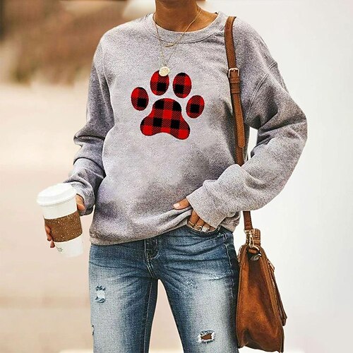 Women's Sweatshirt Pullover Basic Grey Plaid Christmas Round Neck Long Sleeve S M L XL 2XL
Women's Sweatshirt Pullover Basic Grey Plaid Christmas Round Neck Long Sleeve S M L XL 2XL