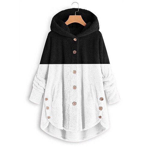 Women's Sherpa jacket Fleece Jacket Teddy Coat Warm Breathable Outdoor Daily Wear Vacation Going out Button Pocket Single Breasted Hoodie Lady Comfortable Plush Color Block Regular Fit Outerwear Long
Women's Sherpa jacket Fleece Jacket Teddy Coat Warm Breathable Outdoor Daily Wear Vacation Going out Button Pocket Single Breasted Hoodie Lady Comfortable Plush Color Block Regular Fit Outerwear Long
