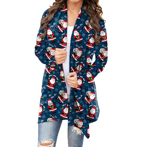 Women's Casual Jacket Warm Breathable Outdoor Christmas Daily Wear Going out Print Cardigan V Neck Basic Simple Casual Christmas Letter Regular Fit Outerwear Long Sleeve Winter Fall Black Blue Dark
Women's Casual Jacket Warm Breathable Outdoor Christmas Daily Wear Going out Print Cardigan V Neck Basic Simple Casual Christmas Letter Regular Fit Outerwear Long Sleeve Winter Fall Black Blue Dark