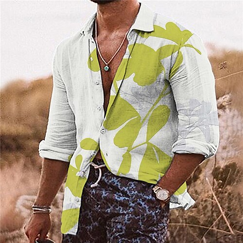 Hombre Camisa Hojas Cuello Vuelto Verde Trébol Impresión 3D Exterior Calle Manga Larga Abotonar Estampado Ropa Moda Design Casual Transpirable
Hombre Camisa Hojas Cuello Vuelto Verde Trébol Impresión 3D Exterior Calle Manga Larga Abotonar Estampado Ropa Moda Design Casual Transpirable
