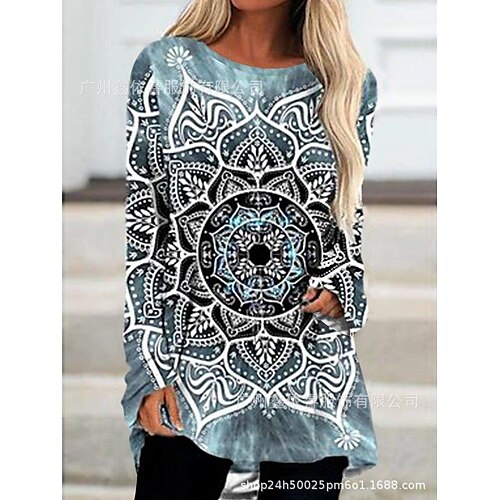 2022 european and american foreign trade amazon new geometric pattern printing round neck long-sleeved loose casual t-shirt top women
2022 european and american foreign trade amazon new geometric pattern printing round neck long-sleeved loose casual t-shirt top women