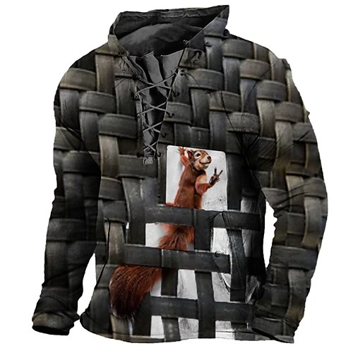 Men's Sweatshirt Pullover Blue Purple Brown Gray Standing Collar Animal Graphic Prints Squirrel Lace up Sports & Outdoor Casual Daily 3D Print Basic Streetwear Designer Spring & Fall Clothing Apparel
Men's Sweatshirt Pullover Blue Purple Brown Gray Standing Collar Animal Graphic Prints Squirrel Lace up Sports & Outdoor Casual Daily 3D Print Basic Streetwear Designer Spring & Fall Clothing Apparel