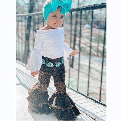 Toddler Girls' Leopard Ruched Clothing Set Set Long Sleeve Fashion Outdoor Cotton 3-7 Years Winter White / Fall
Toddler Girls' Leopard Ruched Clothing Set Set Long Sleeve Fashion Outdoor Cotton 3-7 Years Winter White / Fall