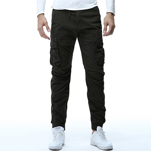 Men's Cargo Pants Trousers Work Pants Casual Pants Drawstring Elastic Waist Elastic Cuff Solid Color Comfort Breathable Casual Daily Streetwear Cotton Blend Sports Fashion Green Khaki Micro-elastic
Men's Cargo Pants Trousers Work Pants Casual Pants Drawstring Elastic Waist Elastic Cuff Solid Color Comfort Breathable Casual Daily Streetwear Cotton Blend Sports Fashion Green Khaki Micro-elastic