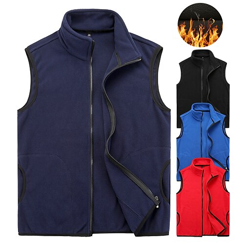Men's Fishing Vest Hiking Vest Hiking Fleece Vest Sleeveless Top Outdoor Thermal Warm Soft Thick Winter Polyester Black Royal Blue Dark Navy Hunting Ski / Snowboard Fishing
Men's Fishing Vest Hiking Vest Hiking Fleece Vest Sleeveless Top Outdoor Thermal Warm Soft Thick Winter Polyester Black Royal Blue Dark Navy Hunting Ski / Snowboard Fishing