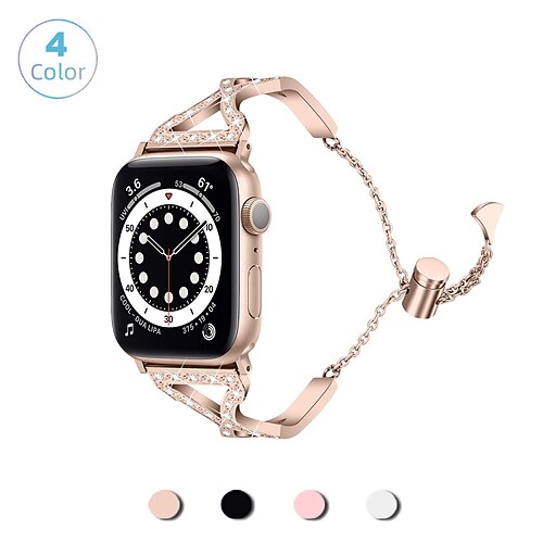 1PC Smart Watch Band Compatible with Apple iWatch 42/44/45/49mm Fan-Shaped Hollow Strap Diamond Half Bracelet for iWatch Smartwatch Strap Wristband for Series 8/7/6/5/4/3/2/1 / SE Apple Watch
1PC Smart Watch Band Compatible with Apple iWatch 42/44/45/49mm Fan-Shaped Hollow Strap Diamond Half Bracelet for iWatch Smartwatch Strap Wristband for Series 8/7/6/5/4/3/2/1 / SE Apple Watch