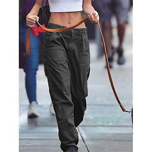Women's Cargo Pants Wide Leg Chinos Pants Trousers Black Blue Army Green Mid Waist Basic Streetwear Cargo Daily Full Length Solid Colored S M L XL XXL / Loose Fit
Women's Cargo Pants Wide Leg Chinos Pants Trousers Black Blue Army Green Mid Waist Basic Streetwear Cargo Daily Full Length Solid Colored S M L XL XXL / Loose Fit
