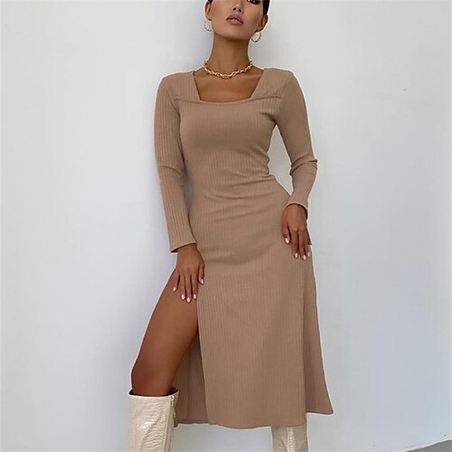 robe pull femme robe d'hiver robe décontractée robe midi kaki noir à manches longues couleur pure patchwork fendu tricot hiver automne col carré mode classique moderne 2022 s m l robe d'hiver
robe pull femme robe d'hiver robe décontractée robe midi kaki noir à manches longues couleur pure patchwork fendu tricot hiver automne col carré mode classique moderne 2022 s m l robe d'hiver