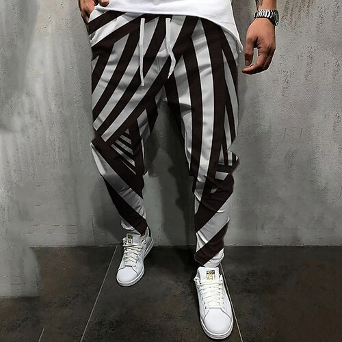 Men's Joggers Trousers Casual Pants Drawstring Elastic Waist 3D Print Stripe Graphic Prints Geometry Comfort Casual Daily Streetwear Basic Fashion Black Blue Micro-elastic / Elasticity
Men's Joggers Trousers Casual Pants Drawstring Elastic Waist 3D Print Stripe Graphic Prints Geometry Comfort Casual Daily Streetwear Basic Fashion Black Blue Micro-elastic / Elasticity