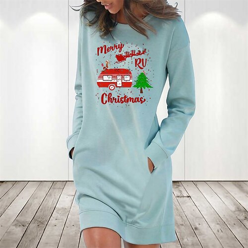 Women's Christmas Casual Dress Hoodie Dress Light Blue Grey White Long Sleeve Letter Pocket Print Winter Fall Crew Neck Stylish Casual Fall Dress Loose Fit 2022 S M L XL 2XL / Cotton / Winter Dress
Women's Christmas Casual Dress Hoodie Dress Light Blue Grey White Long Sleeve Letter Pocket Print Winter Fall Crew Neck Stylish Casual Fall Dress Loose Fit 2022 S M L XL 2XL / Cotton / Winter Dress