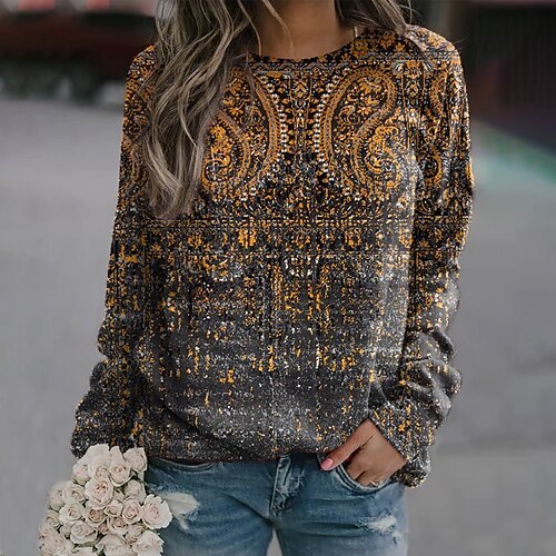 Women's Sweatshirt Pullover Basic Green Blue Yellow Paisley Street Round Neck Long Sleeve S M L XL 2XL
Women's Sweatshirt Pullover Basic Green Blue Yellow Paisley Street Round Neck Long Sleeve S M L XL 2XL