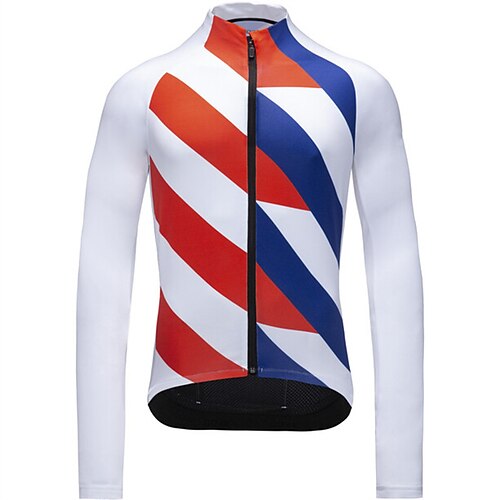 21Grams Men's Cycling Jersey Long Sleeve Bike Jersey Top with 3 Rear Pockets Mountain Bike MTB Road Bike Cycling Breathable Quick Dry Moisture Wicking Reflective Strips Red Blue Red Blue Color Block
21Grams Men's Cycling Jersey Long Sleeve Bike Jersey Top with 3 Rear Pockets Mountain Bike MTB Road Bike Cycling Breathable Quick Dry Moisture Wicking Reflective Strips Red Blue Red Blue Color Block
