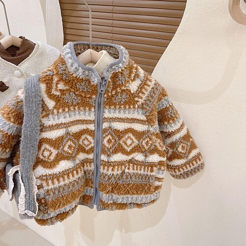 Toddler Girls' Fleece Jacket Plaid Cool Outdoor Cotton Coat Outerwear 3-7 Years Winter Khaki
Toddler Girls' Fleece Jacket Plaid Cool Outdoor Cotton Coat Outerwear 3-7 Years Winter Khaki